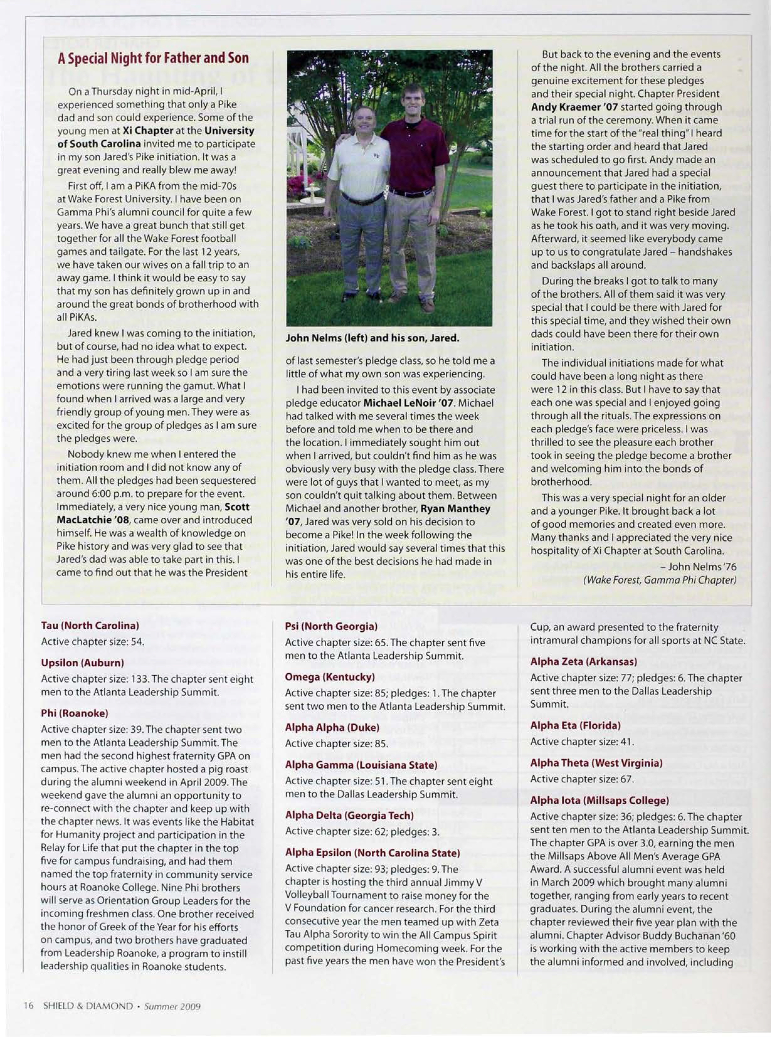 A Special Night for Father and Son